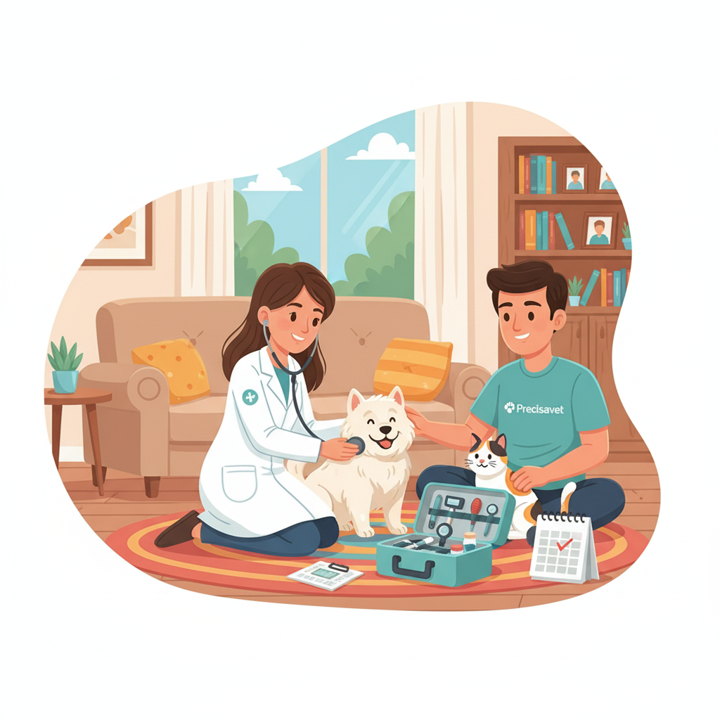 Exame pet em casa: agende coleta e avaliação com a Precisavet