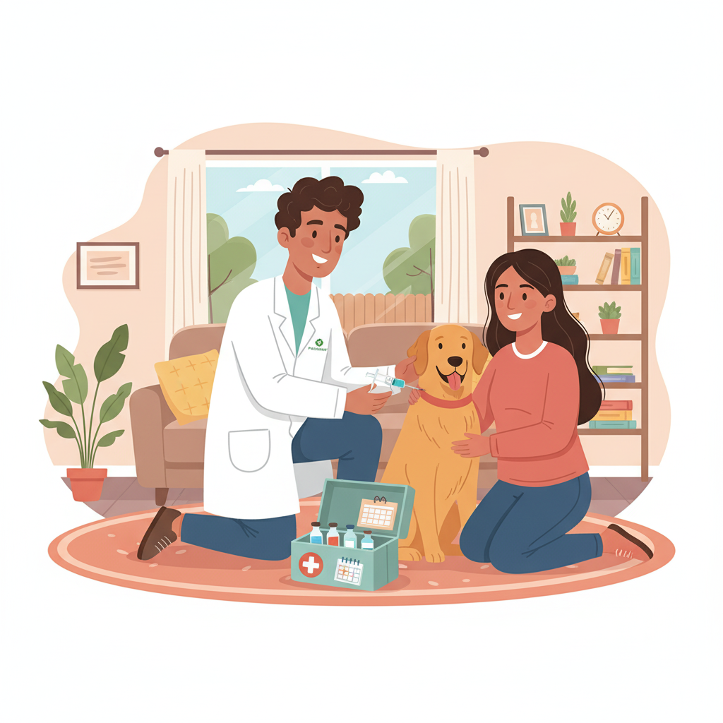 Vacina cachorro raiva em casa: agende aplicação segura com a Precisavet