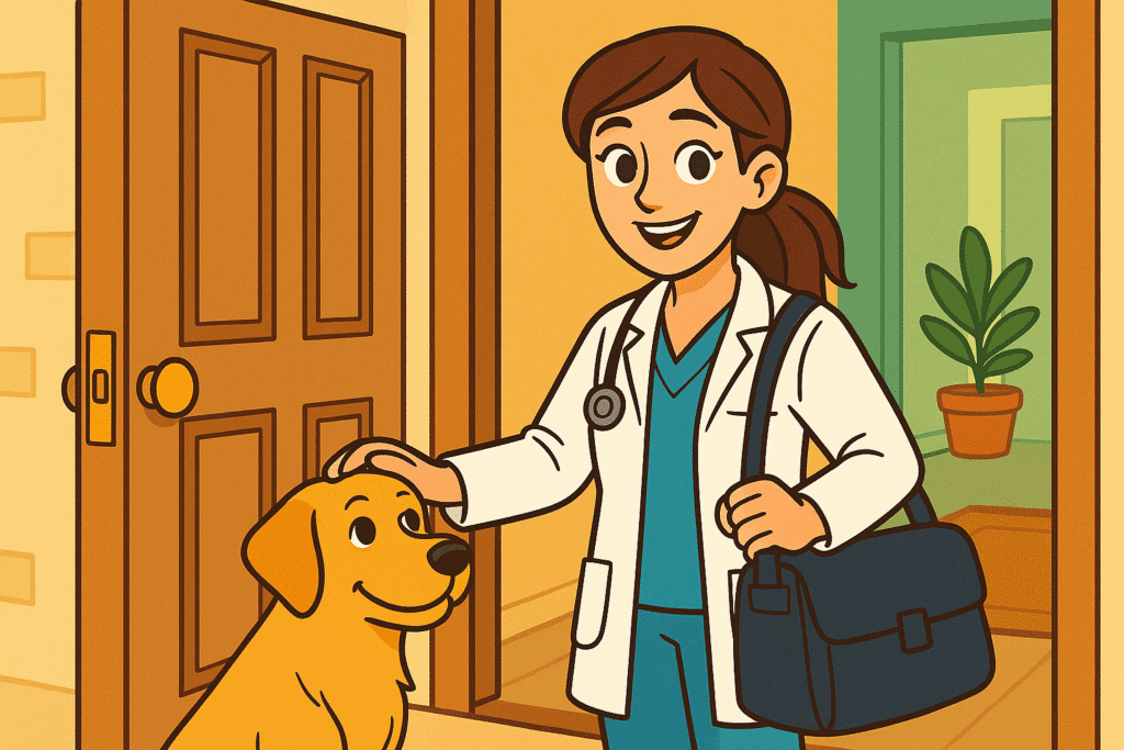 Veterinário que vem em casa